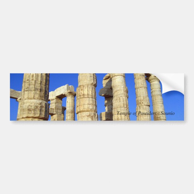 Poseidon-Tempel - Sounio Autoaufkleber (Vorne)