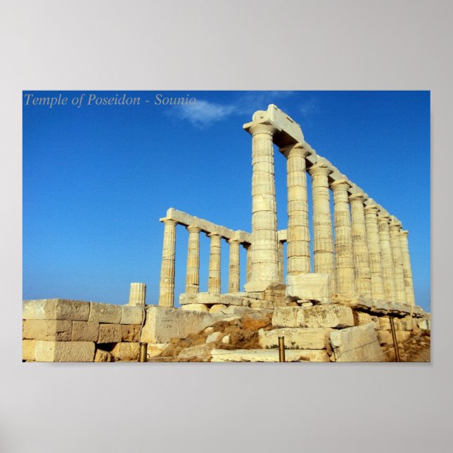 Poseidon-Tempel - Sounio Poster (Vorne)