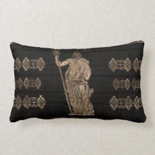Poseidon und Griechischer Meander-Ornament Lendenkissen
