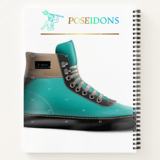 Poseidons 5.5"x8.5" (Verlassen handgefertigt) Spir Notizbuch
