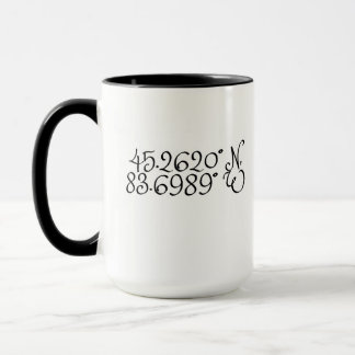 Posen Michigan Longitude & Latitude Kaffee Tasse