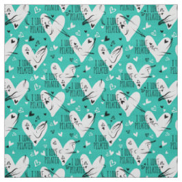Posen Unsichtbares Muster in aquamariner Farbe Stoff