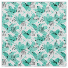Posen Unsichtbares Muster in aquamariner Farbe Stoff