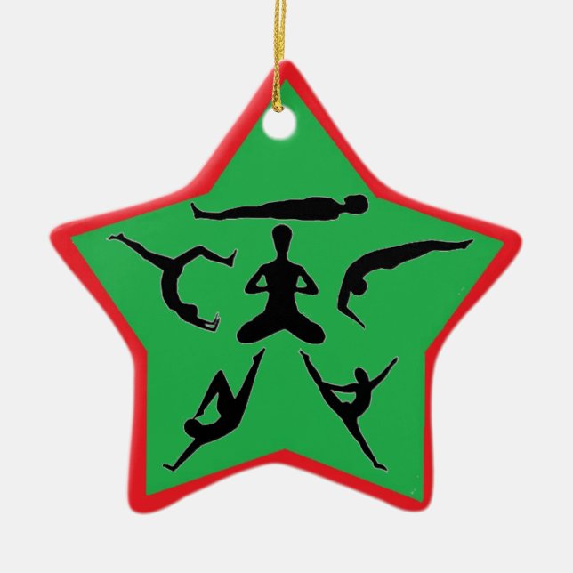 Poses de Yoga - Ornements de Noël (Devant)