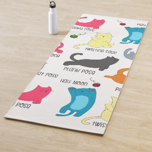 Poses de yoga pour chats Tapis de yoga drôle