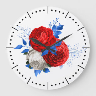 Posey Patriotique 1 Horloge Mur Acrylique