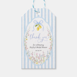 Posey Wildblume Blaue Schleife Brautdusche Geschenkanhänger