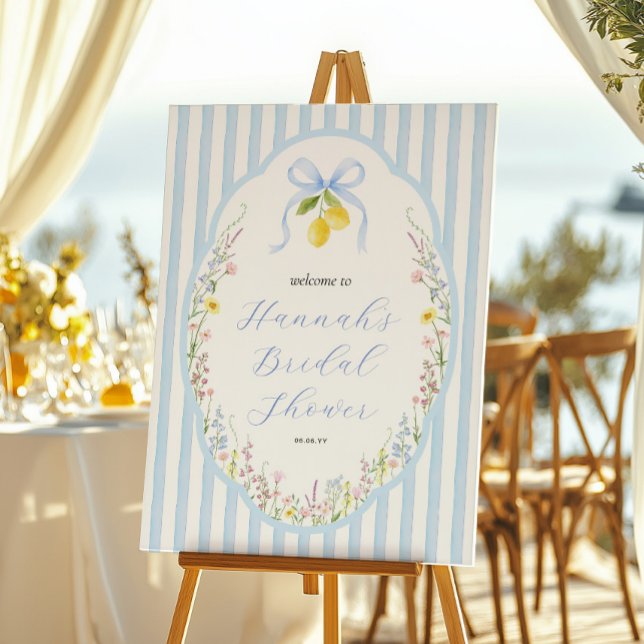 Posey Wildflower Blaue Schleife Bridal Shower Will Poster (Von Creator hochgeladen)