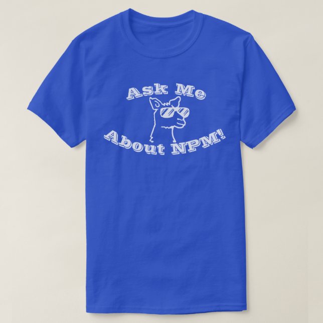 Posez-Moi Des Questions Sur Le MNP ! T-shirt bleu (Design devant)