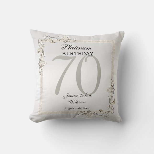 Posh 70. Platinum Geburtstag Kissen (Vorderseite)