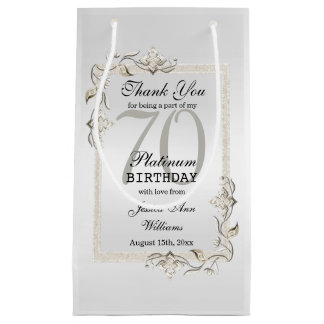 Posh 70. Platinum Geburtstag Kleine Geschenktüte