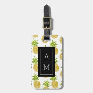 Posh Ananas-mit Monogramm Gepäck-Umbau Gepäckanhänger