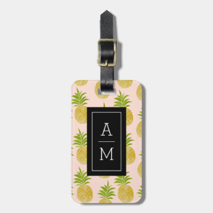 Posh Ananas-mit Monogramm Gepäck-Umbau Gepäckanhänger