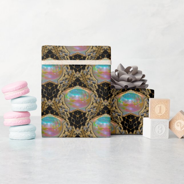 Posh Baroque Frisson Geschenkpapier (Babyparty)