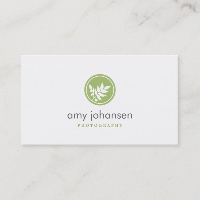 Posh Blätter Business Card Visitenkarte (Vorderseite)