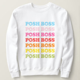 Posh-Boss-Star-Regenbogen-Sweater Sweatshirt