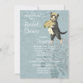Posh Cats Blue Bridal Dusche Einladung