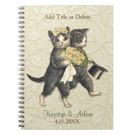 Posh Cats Hochzeit Elfenbein Notizblock