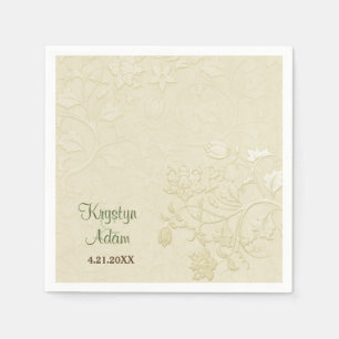 Posh Cats Wedding Ivory Paper Napkins Serviette
