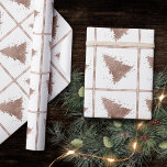 Posh Christmas Tree | Glam Rose Gold Luxury Geschenkpapier<br><div class="desc">Die Saison zum Feiern und Unterhalten! Glamouröse Imitate metallisches Kupfer und atemberaubende Rose Goldpalette abstrakte Baum-Feier, Hosting und gifting Accessoires Sammlung. Dieses lustige festliche Design verfügt über einen Whimsikal funkelnd Weihnachtsbaum mit einem frisch lackierten Spritzer mit Imitaten metallischen Glitzer. Für andere Farben oder passende Produkte, besuchen Sie bitte den JustFharryn...</div>