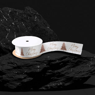 Posh Frohe Weihnachten Glam Rose Goldener Blüten Satinband