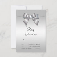 Posh Gem Bow & Ribbon 60. Wedding RSVP