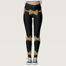 Posh Girls - Black & Gold Bow Krawatte