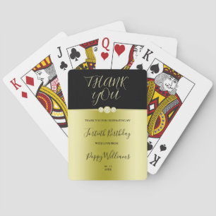 Posh Gold & Black Elegant Diamonds 40. Geburtstag Spielkarten