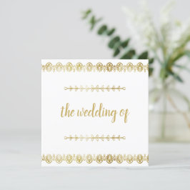 Posh Gold Border Faire-part de mariage