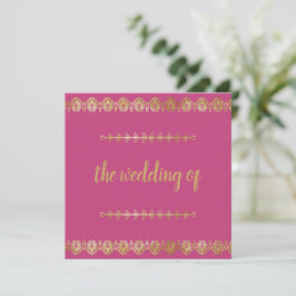 Posh Gold Border Faire-part de mariage