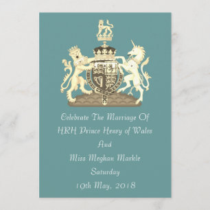 Posh Harry et Meghan Mariage royal Invitation pers