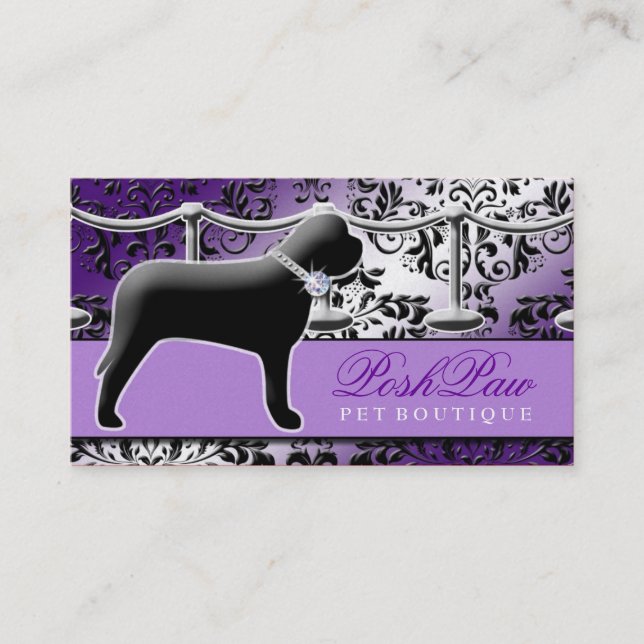 Posh Haustier 311 lila Visitenkarte (Vorderseite)