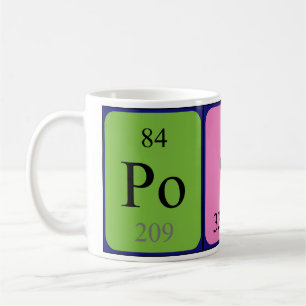 Posh Namen-Tasse der periodischen Tabelle Kaffeetasse