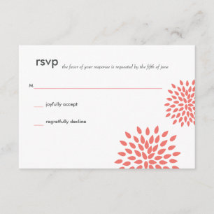 Posh Petals Korallen UAWG RSVP Karte
