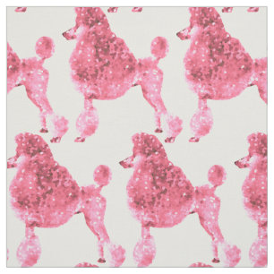 Posh Pink Poodle Stoff