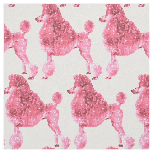 Posh Pink Poodle Stoff (Muster)