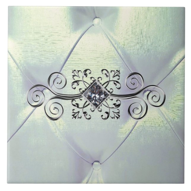Posh pintuck Satin und Diamant-Keramikfliese Fliese (Vorderseite)
