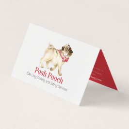 Posh pooch niedlicher Mops Visitenkarten