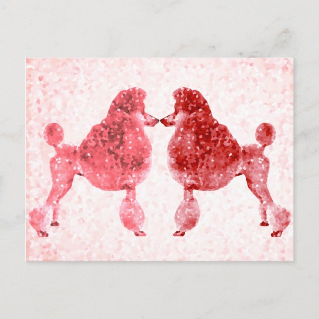Posh Poodle Liebe Valentine Postkarte (Vorderseite)