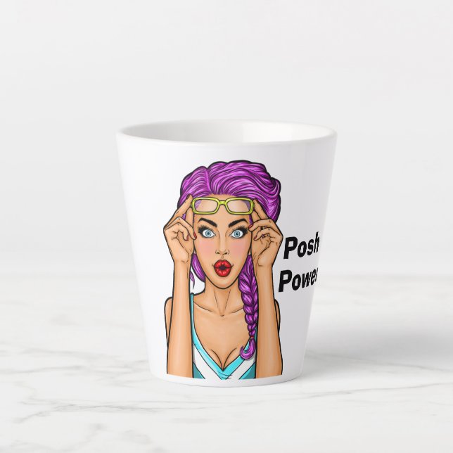 Posh Power Latte Tasse - Poshmark Tasse (Vorderseite)