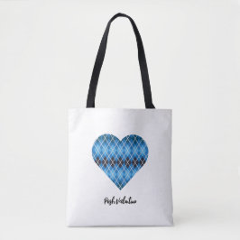 Posh Raute Dark Blue Big Heart Shoulver Tasche
