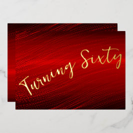 Posh Red Birthday Folieneinladung