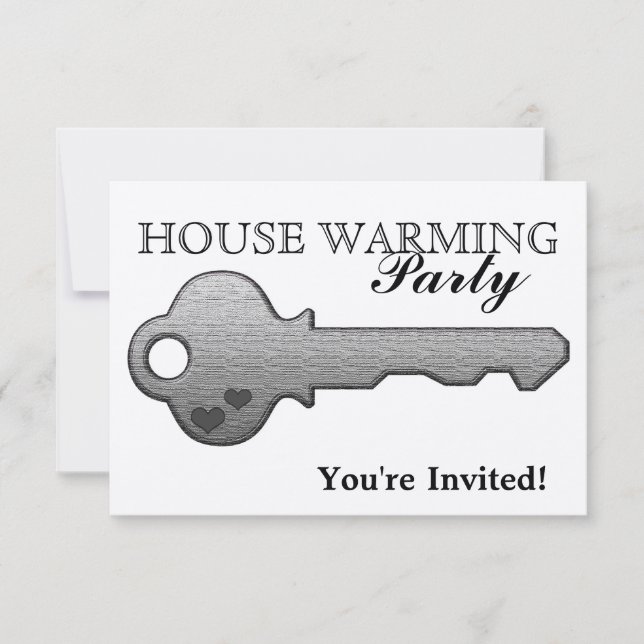 Posh Schimmer-Haus-Erwärmungs-Party Einladungen (Vorderseite)