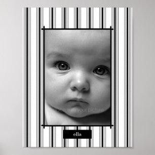 Posh Stripes Personalisiert Foto Mat - Vertikal - Poster