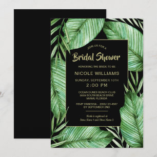 Posh Tropical Vibe Bridal Dusche Einladung