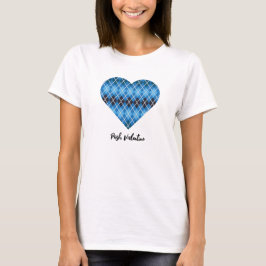 Posh Valentine Dark Blue Big Herz T-Shirt