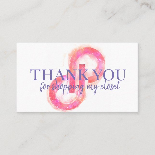 Poshmark merci carte de placard galaxie aquarelle (Devant)