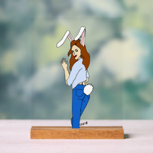 posierend Bunnygirl Acrylschild