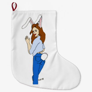 posierend Bunnygirl Großer Weihnachtsstrumpf