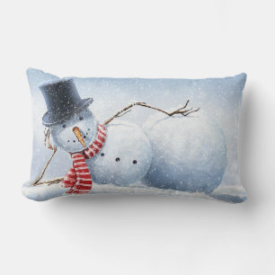 Posierender Schneemann-Rücken-Weihnachtspillow Lendenkissen
